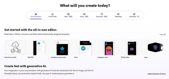Adobe Express Tool Image 1
