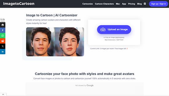 ImagetoCartoon Tool Image 1