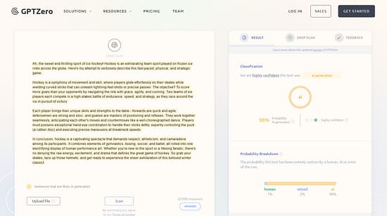 GPTZero Tool Image 3