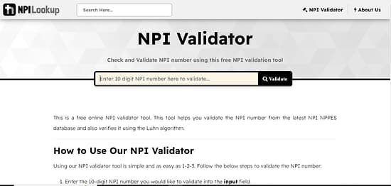 NPI Lookup Tool Image 3